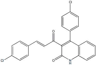 (E)-4-(4-chlorophenyl)-3-(3-(4-chlorophenyl)acryloyl)quinolin-2(1H)-one picture