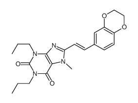 (E)-8-(2-(1,4-Benzodioxan-6-yl)vinyl)-7-methyl-1,3-dipropylxanthine结构式