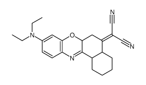 2-[9-(diethylamino)-1,2,3,4,4a,6,6a,12b-octahydrobenzo[a]phenoxazin-5-ylidene]propanedinitrile Structure