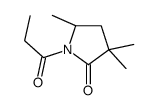 (5R)-3,3,5-trimethyl-1-propanoylpyrrolidin-2-one结构式