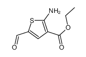 3-Thiophenecarboxylicacid,2-amino-5-formyl-,ethylester(9CI) Structure