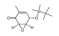 (+)-(2R,3S,4S)-4-tert-butyldimethylsilyloxy-2,3-epoxy-6-methyl-1-cyclohex-5-en-1-one Structure