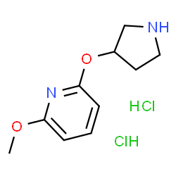 2-Methoxy-6-(pyrrolidin-3-yloxy)pyridine dihydrochloride Structure