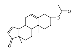 3β-O-乙酰基-雄甾-5,15-二烯-17-酮结构式