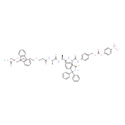 Fmoc-PEG3-Ala-Ala-Asn(Trt)-PAB-PNP Structure