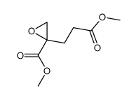 2-(2-methoxycarbonyl-ethyl)-oxiranecarboxylic acid methyl ester Structure