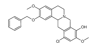 2-benzyloxy-3,10-dimethoxy-9-hydroxy-12-chloro-5,8,13,13a-tetrahydro-6H-dibenzo[a,g]quinolizine结构式