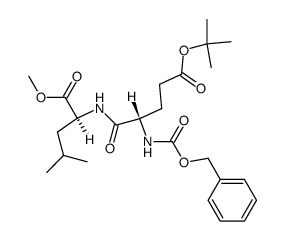 N-benzyloxycarbonyl-γ-tert-butyl-L-glutamyl-L-leucine methyl ester结构式