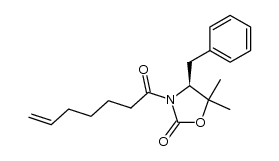 (4S)-4-Benzyl-5,5-dimethyl-3-(6-heptenoyl)-1,3-oxazolidin-2-one Structure