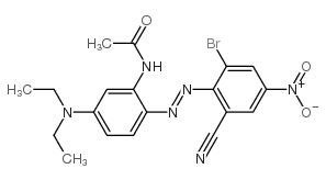 N-[2-[(2-bromo-6-cyano-4-nitrophenyl)azo]-5-(diethylamino)phenyl]acetamide structure