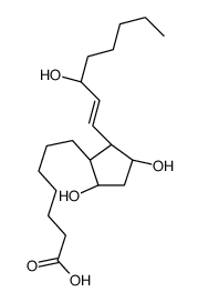 7-[(1R,2S,3R,5R)-3,5-dihydroxy-2-[(E,3S)-3-hydroxyoct-1-enyl]cyclopent yl]heptanoic acid structure