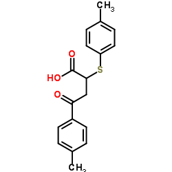 4-(4-METHYLPHENYL)-2-(4-METHYLPHENYLTHIO)-4-OXOBUTANOIC ACID Structure