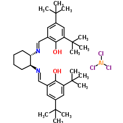 (S,S)-N,N'-双(3,5-二-叔丁基亚水杨基)-1,2-环己二胺氯化铝(III)结构式