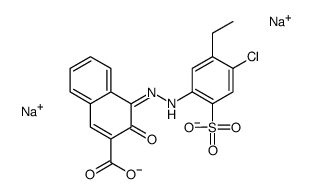 disodium 4-[(4-chloro-5-ethyl-2-sulphonatophenyl)azo]-3-hydroxy-2-naphthoate structure