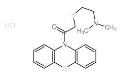 Ethanone,2-[[2-(dimethylamino)ethyl]thio]-1-(10H-phenothiazin-10-yl)-, hydrochloride(1:1) Structure