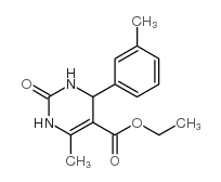 1,2,3,4-四氢-6-甲基-4-(3-甲基苯基)-2-氧代-5-嘧啶羧酸乙酯结构式