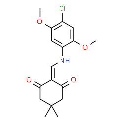 2-(((4-chloro-2,5-dimethoxyphenyl)amino)methylene)-5,5-dimethylcyclohexane-1,3-dione Structure