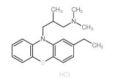 10H-Phenothiazine-10-propanamine,2-ethyl-N,N,b-trimethyl-,hydrochloride (1:1) structure