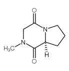 (S)-(9CI)-六氢-2-甲基吡咯并[1,2-a]吡嗪-1,4-二酮结构式