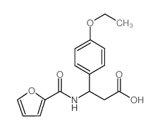 3-(4-乙氧基苯基)-3-[(呋喃-2-羰基)-氨基]-丙酸结构式