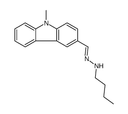 N-[(E)-(9-methylcarbazol-3-yl)methylideneamino]butan-1-amine Structure