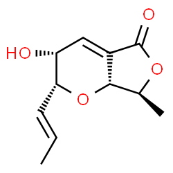 5H-Furo[3,4-b]pyran-5-one, 2,3,7,7a-tetrahydro-3-hydroxy-7-methyl-2-(1E)-1-propenyl-, (2R,3R,7S,7aR)- (9CI) Structure