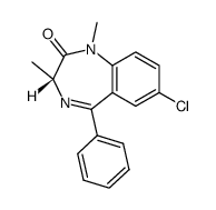 7-chloro-1,3-dimethyl-5-phenyl-1,3-dihydro-benzo[e][1,4]diazepin-2-one结构式