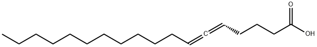 (R)-Octadeca-5,6-dienoic acid structure