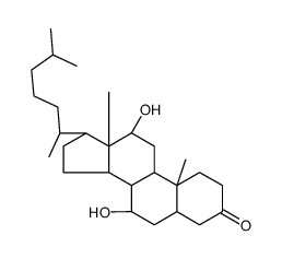 7α,12α-Dihydroxy-5β-cholestan-3-one Structure