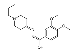 3,4-dimethoxy-N-[(1-propylpiperidin-4-ylidene)amino]benzamide Structure