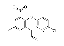 3-chloro-6-(4-methyl-2-nitro-6-prop-2-enylphenoxy)pyridazine结构式