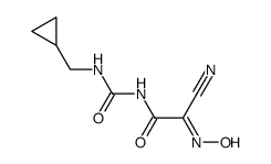 1-{2-Cyano-2-[(Z)-hydroxyimino]-acetyl}-3-cyclopropylmethyl-urea结构式