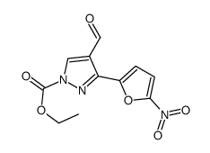 ethyl 4-formyl-3-(5-nitrofuran-2-yl)pyrazole-1-carboxylate Structure