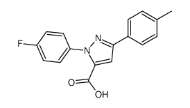 1-(4-FLUOROPHENYL)-3-P-TOLYL-1H-PYRAZOLE-5-CARBOXYLIC ACID结构式