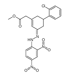 {5-(2-Chloro-phenyl)-3-[(2,4-dinitro-phenyl)-hydrazono]-cyclohex-1-enyl}-acetic acid methyl ester结构式