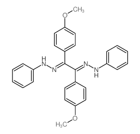 N-[[(2Z)-1,2-bis(4-methoxyphenyl)-2-(phenylhydrazinylidene)ethylidene]amino]aniline结构式