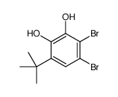 3,4-dibromo-6-tert-butylbenzene-1,2-diol结构式