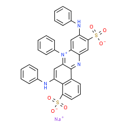 sodium 7-phenyl-5,9-bis(phenylamino)-4,10-disulphonatobenzo[a]phenazinium Structure