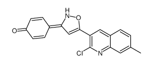 4-[5-(2-chloro-7-methylquinolin-3-yl)-1,2-oxazol-3-ylidene]cyclohexa-2,5-dien-1-one结构式