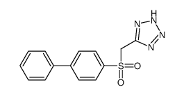 5-[(4-phenylphenyl)sulfonylmethyl]-2H-tetrazole Structure