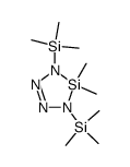 5,5-Dimethyl-1,4-bis(trimethylsilyl)-1,2,3,4-tetraaza-5-sila-2-cyclopenten结构式