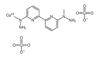 copper,1-[6-[6-[amino(methyl)amino]pyridin-2-yl]pyridin-2-yl]-1-methylhydrazine,diperchlorate结构式