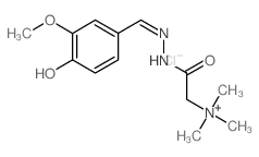 Ethanaminium,2-[2-[(4-hydroxy-3-methoxyphenyl)methylene]hydrazinyl]-N,N,N-trimethyl-2-oxo-,chloride (1:1)结构式