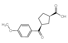 cis-3-(4-methoxybenzoyl)cyclopentane-1-carboxylic acid Structure