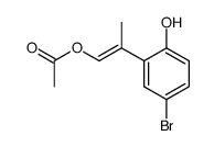 (E)-2-(5-bromo-2-hydroxyphenyl)prop-1-en-1-yl acetate Structure