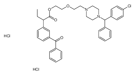 2-[2-[4-[(4-chlorophenyl)benzyl]piperazin-1-yl]ethoxy]ethyl 2-(3-benzoylphenyl)butyrate dihydrochloride结构式