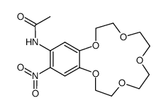 15-(Acetylamino)-16-nitrobenzo[15]krone-5 Structure