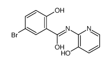 N-(3-hydroxy-pyridin-2-yl)-5-bromo-2-hydroxy-benzamide结构式