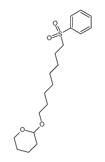 1-(phenylsulfonyl)-8-[(tetrahydro-2H-pyran-2-yl)oxy]octane Structure