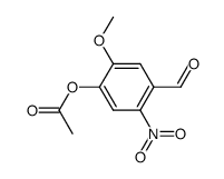 4-acetoxy-5-methoxy-2-nitro-benzaldehyde结构式